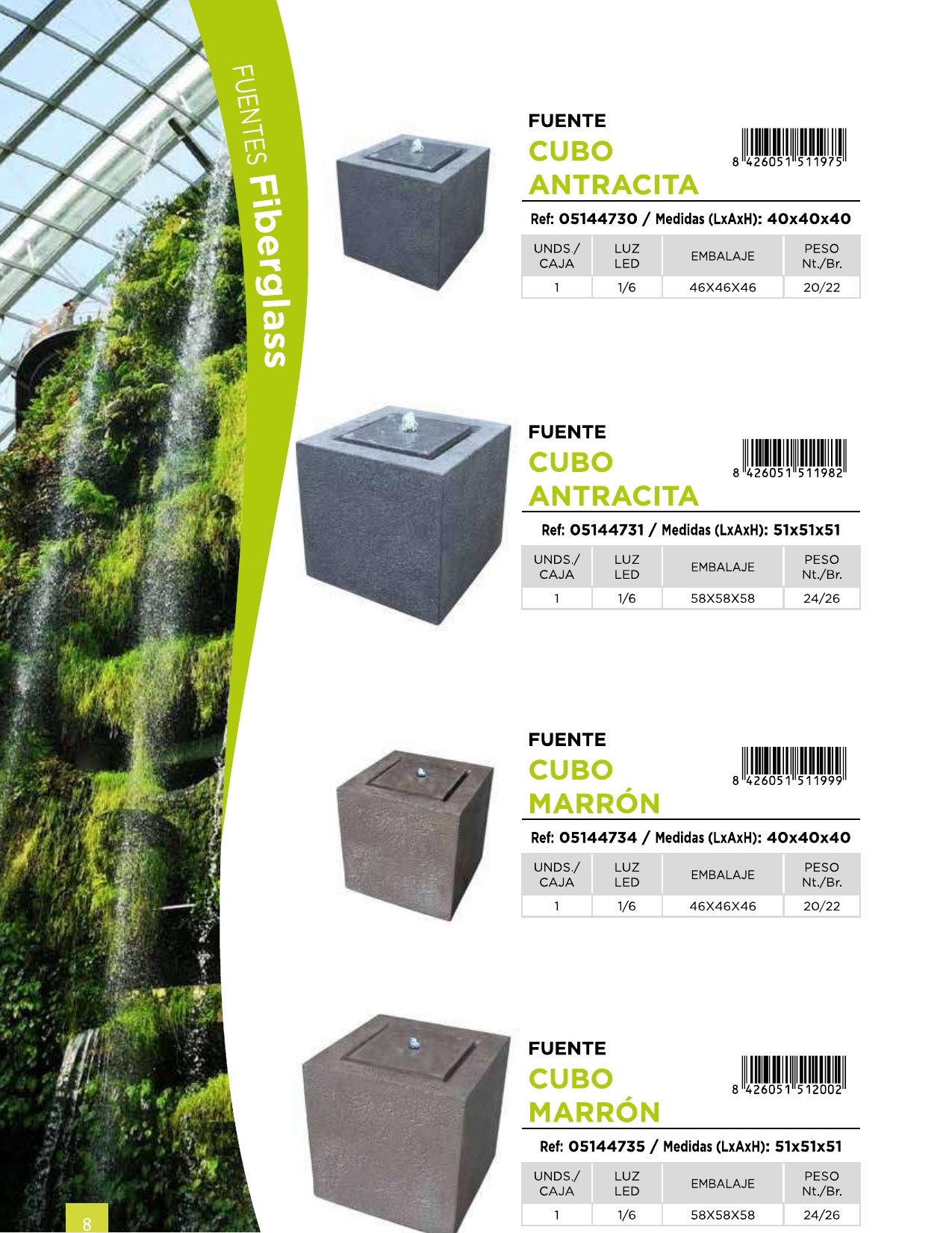 Marron Large Fountain (On Order 50% Payable on Order 50% on Delivery)