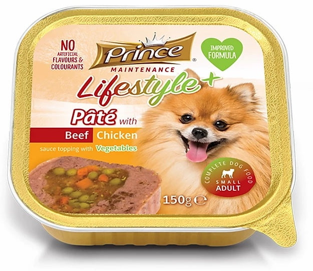 Prince Pate with Beef/Chicken, sauce topping with vegetables 150g