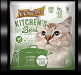 Princess Kitchen's Best Adult Cat x2 Chicken, x2 Liver - 4pkt x 100g
