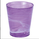 SALINAS GLASS POT 13cm MARBLE-LAVENDER